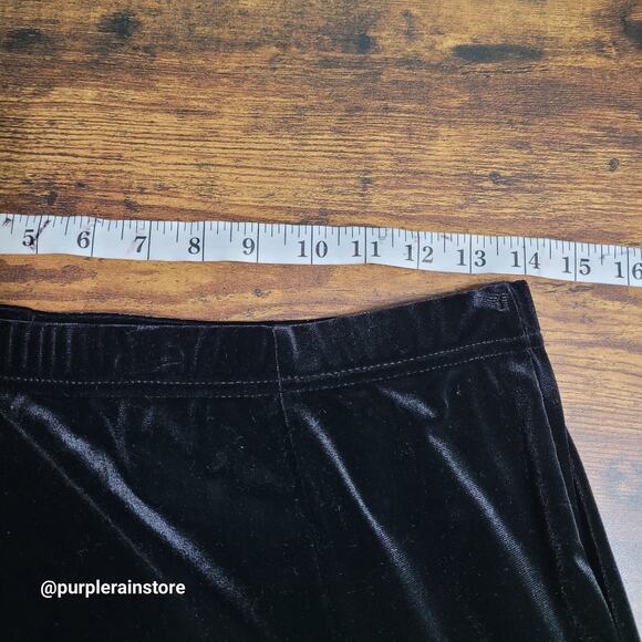 Vtg Coldwater Creek Velvet A Line Skirt M Stretch 90's Y2K Whimsygoth Witchy - Picture 5 of 8